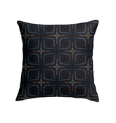 Close-up view of the Morning Glory Indoor Pillow, highlighting its detailed floral design.